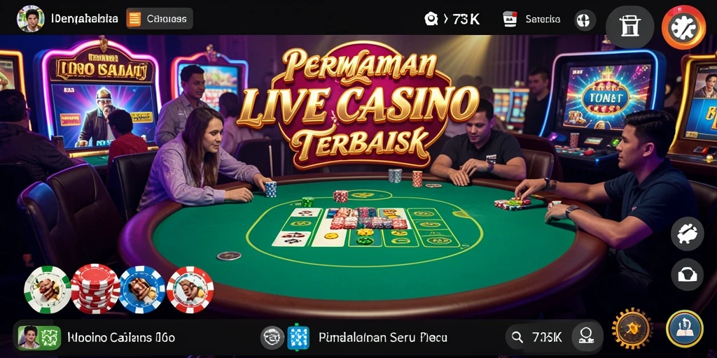 Gameplay Live Casino yang menarik di 73K dengan dealer profesional.