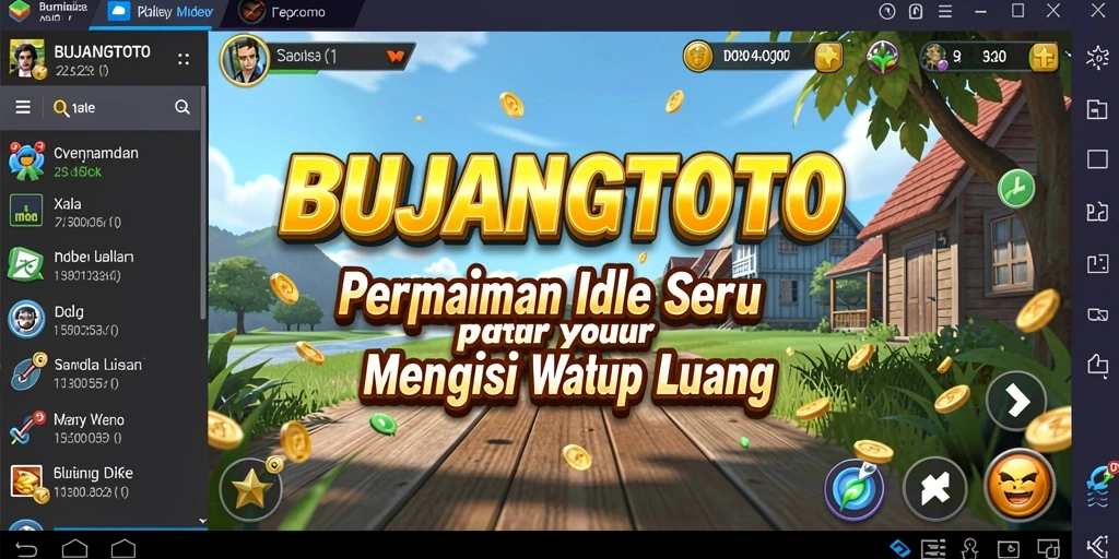 Screenshot gameplay <strong>BUJANGTOTO</strong> yang menunjukkan aksi seru dan elemen Idle.