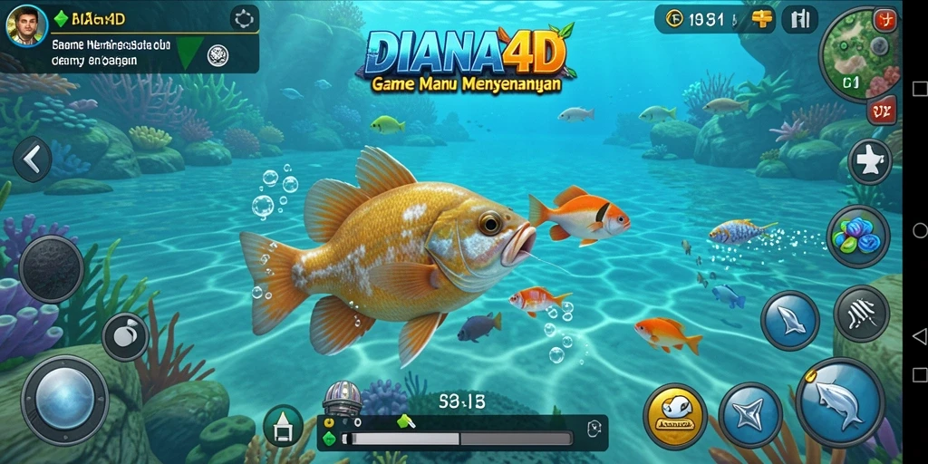 Gameplay DIANA4D yang memukau saat menangkap ikan.