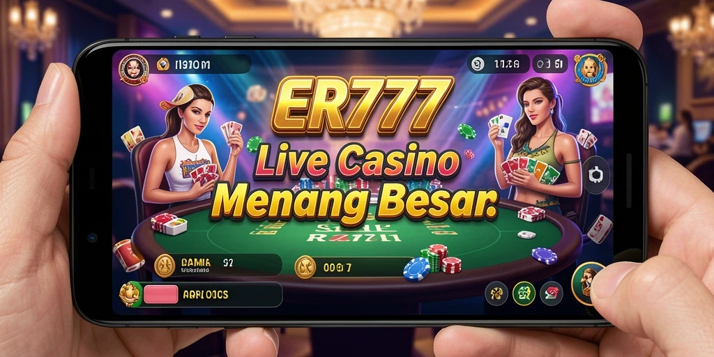 Tampilan menarik dari gameplay Live Casino ER777 dengan dealer profesional.