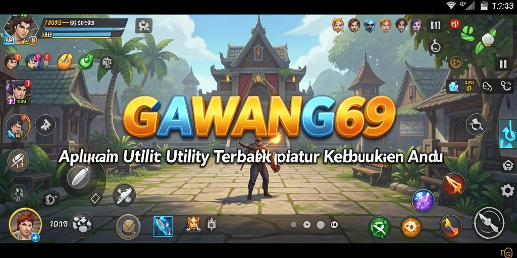 Screenshot GAWANG69 menunjukkan tampilan antarmuka pengguna yang menarik dan fitur-fitur utama.
