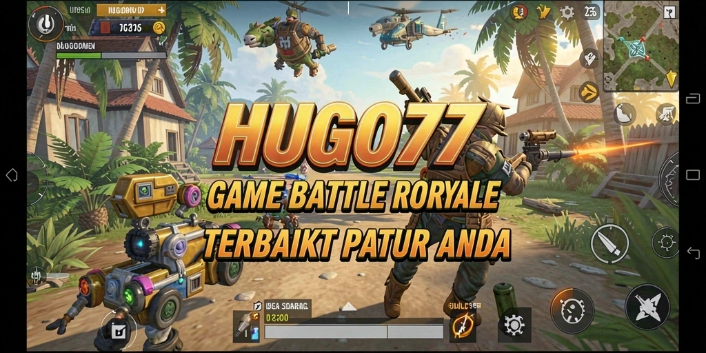 Tangkapan layar gameplay HUGO77 yang menampilkan aksi seru dalam Battle Royale.