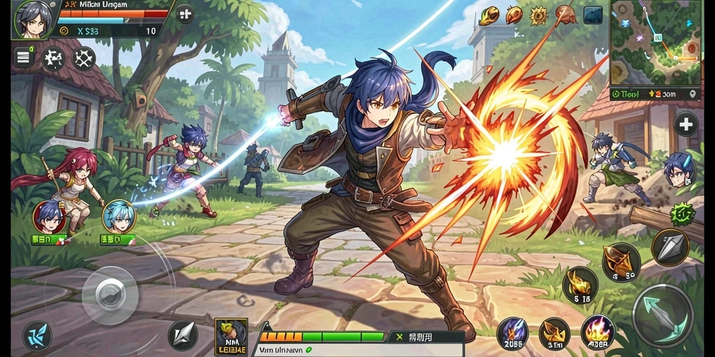 Tampilan gameplay IMBAJP yang menarik dan penuh warna.