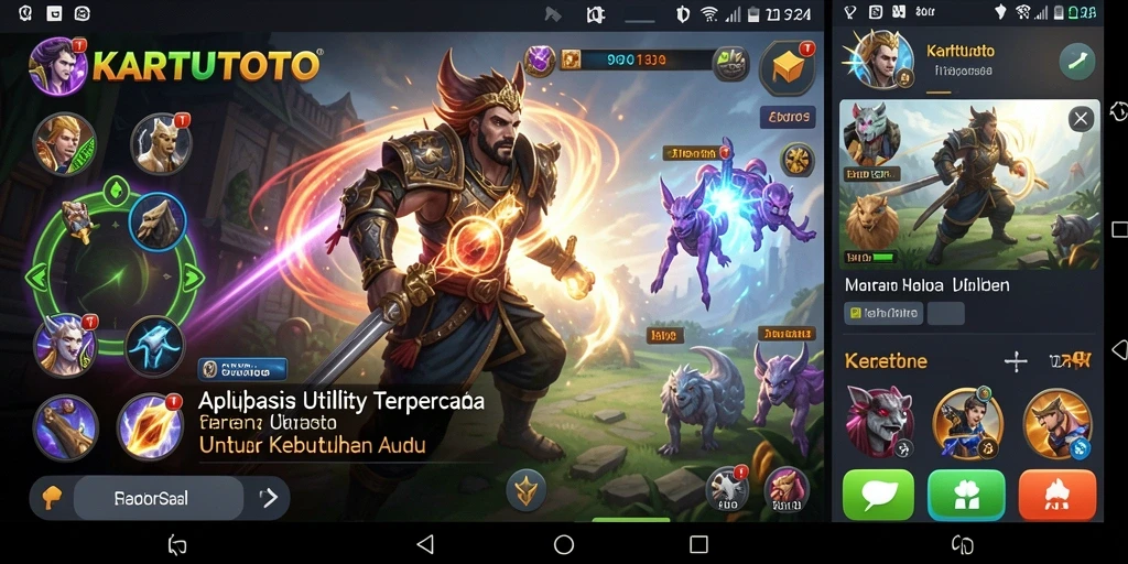 Screenshot utama KARTUTOTO menampilkan tampilan antarmuka aplikasi yang intuitif.