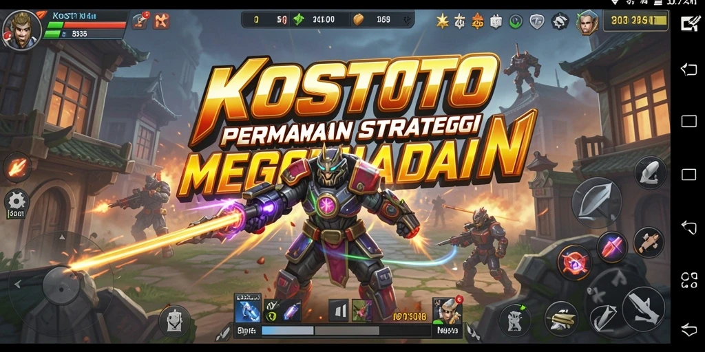 Screenshot gameplay KOSTOTO menampilkan aksi strategi yang mendebarkan.