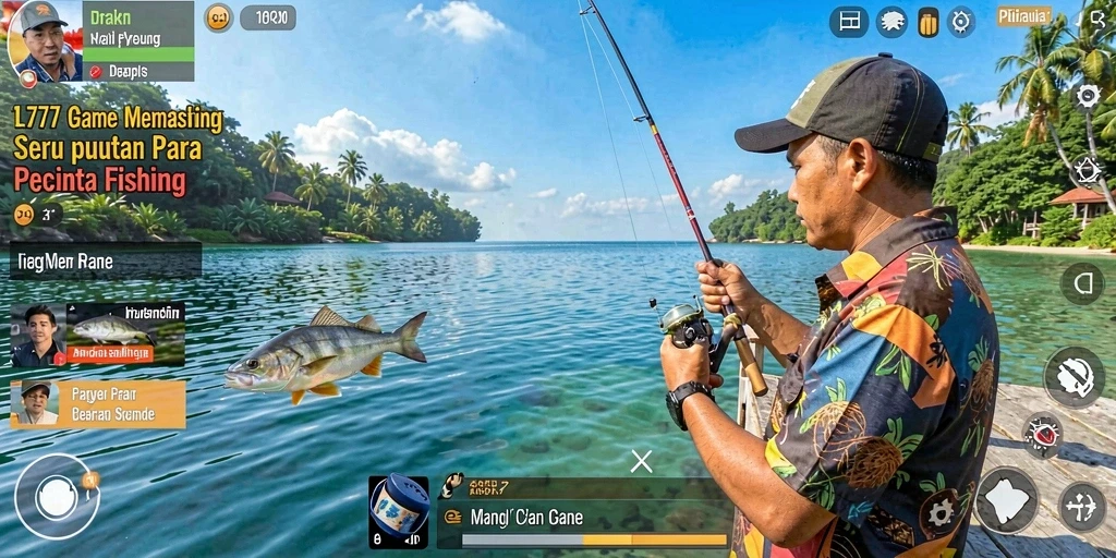 Tangkapan ikan besar dalam gameplay L777 yang menarik.