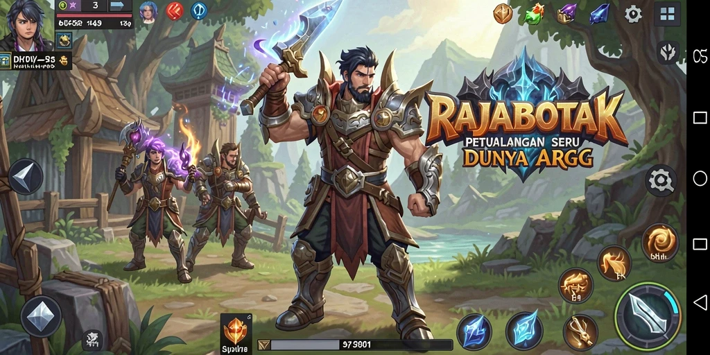 Tampilan gameplay seru dari RAJABOTAK dalam dunia ARPG yang menawan.