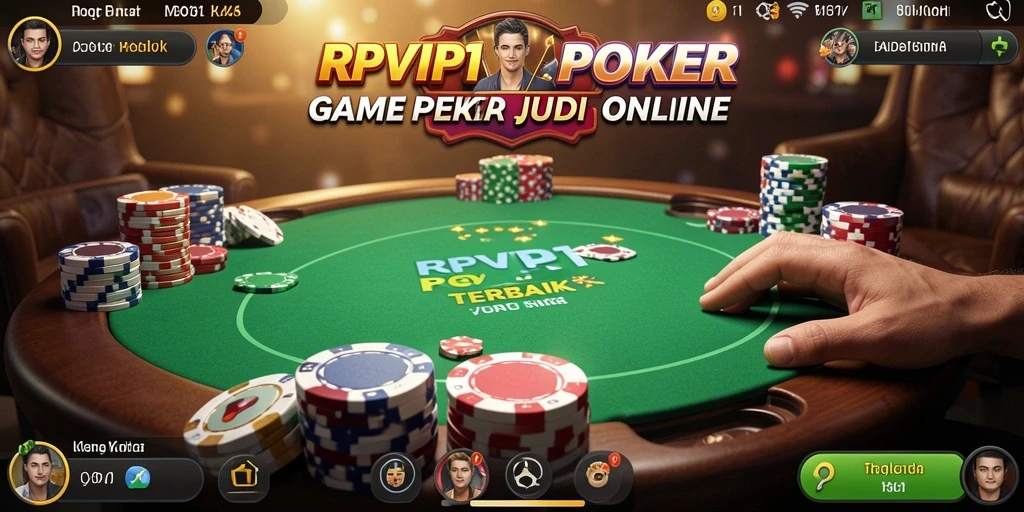 Tampilan gameplay RPVIP1 yang mendebarkan dalam permainan Poker.