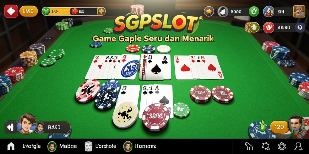 Tampilan screenshot gameplay Gaple yang menarik dan seru.