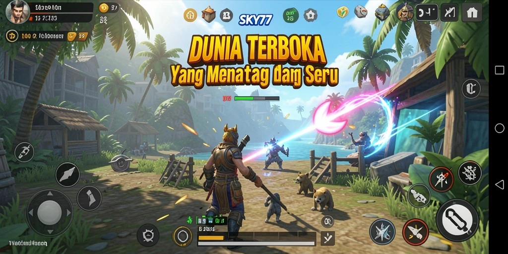 Gameplay <strong>SKY77</strong> yang menakjubkan dengan dunia terbuka yang luas.