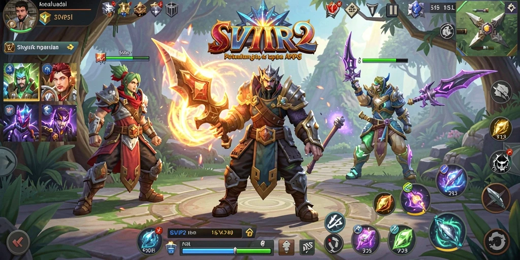 Screenshot gameplay SVIP2 menampilkan petualangan epik dan karakter berkualitas tinggi.