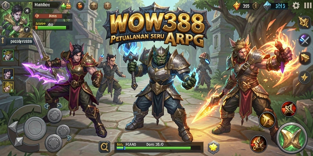 Tampilan gameplay menakjubkan dari WOW388 di dunia ARPG.